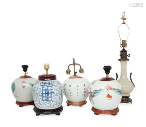 Five Chinese Porcelain Vessels 19TH CENTURY