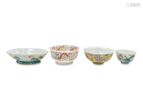 Four Chinese Famille Rose Porcelain Vessels LATE 19TH-EARLY ...