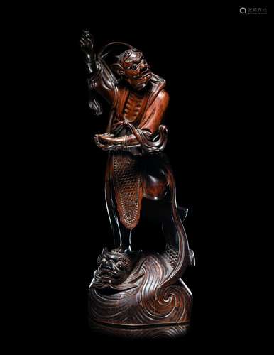 A Chinese Boxwood Figure of Kui Xing