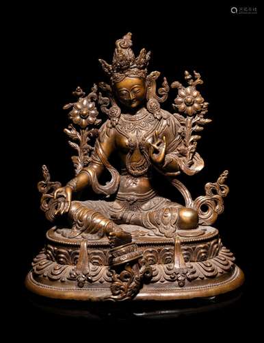 A Sino-Tibetan Copper Alloy Figure of Tara 20TH CENTURY