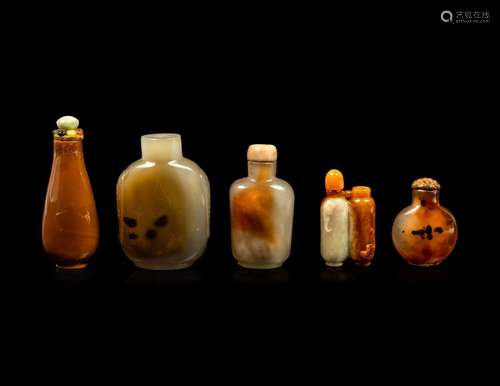 Five Chinese Snuff Bottles