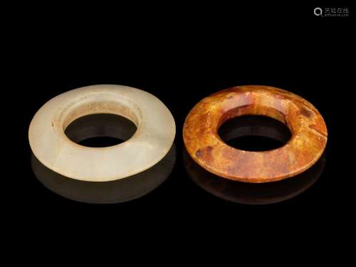 Two Chinese Archaistic Jade Circular Pendants