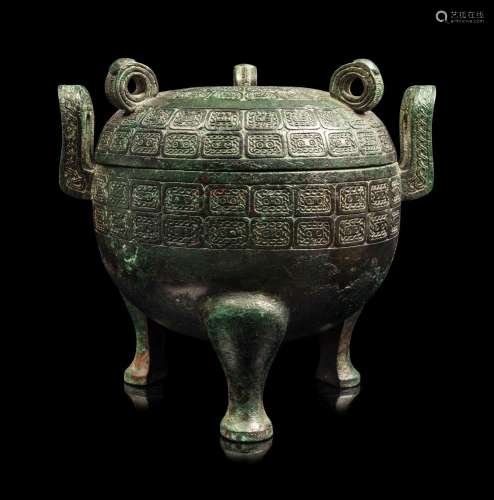 A Chinese Archaic Style Bronze Ding Vessel