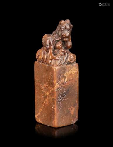 A Chinese Soapstone Seal by Wu Nanyu (Chinese, 1894-1942)