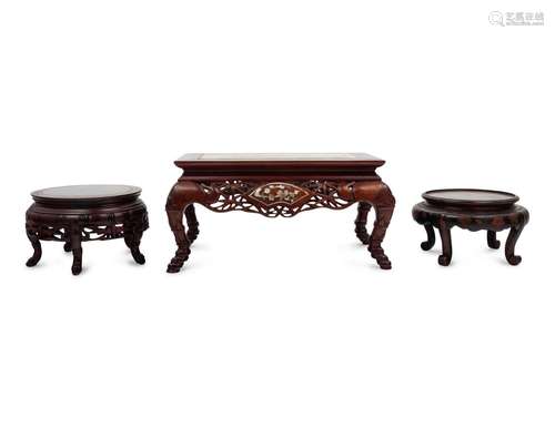 Three Chinese Hardwood Stands