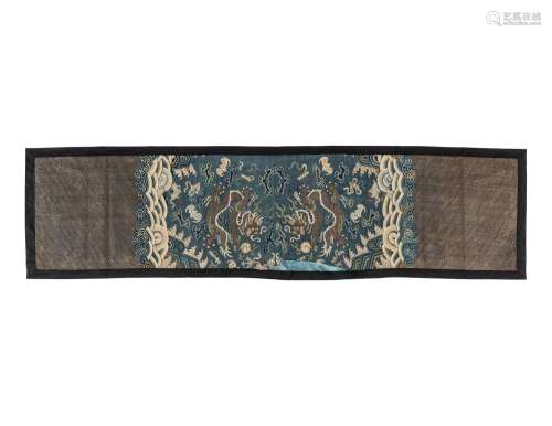 A Chinese Kesi Woven Silk 'Dragon' Panel LATE 19TH/EARLY 20T...