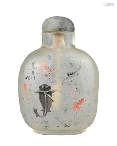 A CHINESE INSIDE-PAINTED GLASS SNUFF BOTTLE, TANG ZICHUAN C....