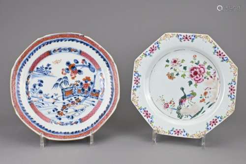 TWO CHINESE PORCELAIN DISHES, 18TH CENTURY. To include an oc...