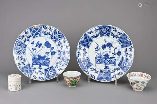 A GROUP OF CHINESE PORCELAIN, 18/19TH CENTURY. To include tw...