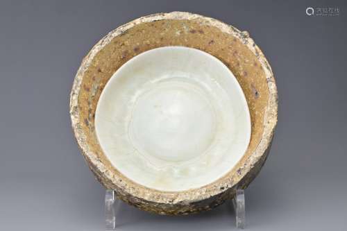 A FINE CHINESE SONG DYNASTY QINGBAI PORCELAIN DISH IN KILN S...