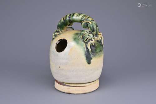 A VIETNAMESE GLAZED STONEWARE LIME POT, 15/16TH CENTURY. The...