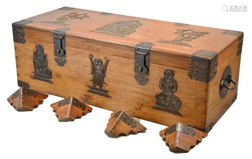 AN EAST ASIAN CAMPHOR WOOD CHEST, 19/20TH CENTURY. Probably ...