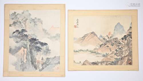TWO CHINESE WATERCOLOURS ON PAPER, 19/20TH CENTURY. Landscap...