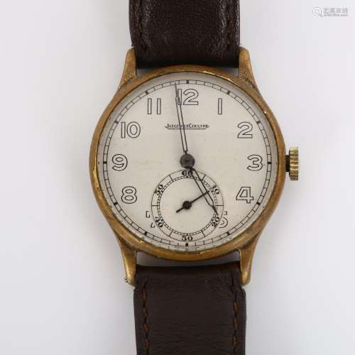JAEGER LE COULTRE - a Vintage gold plated stainless steel me...