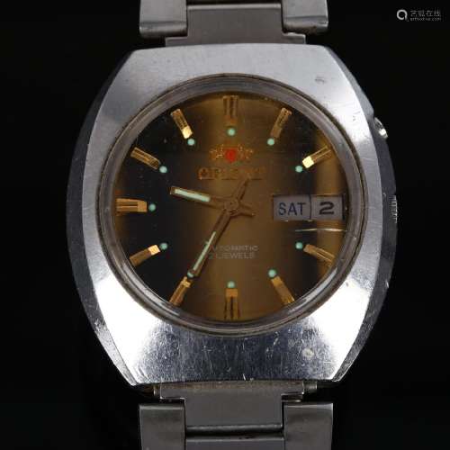 ORIENT - a Vintage stainless steel automatic bracelet watch,...