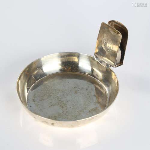 A George V silver combination ashtray/matchbox holder, regis...