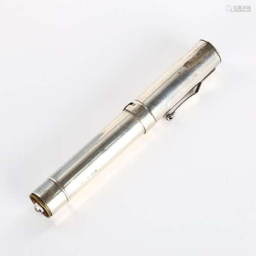 A George VI novelty silver doctor`s pocket torch, in the for...