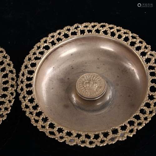 STUART DEVLIN - a pair of Elizabeth II modernist silver and ...