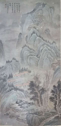 A Chinese Painting of Landscape Signed Shen Zhou