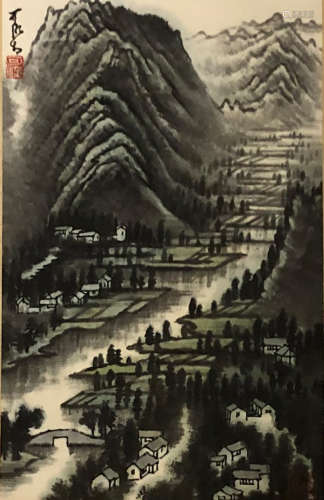 A Chinese Painting of Landscape Signed Li Keran