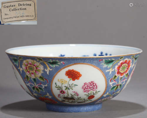 A Chinese Famille Rose Floral Bowl