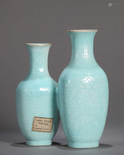 A Chinese Turquoise Glaze Conjoined Vase