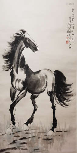 A Chinese Painting of Horse Signed Xu Beihong