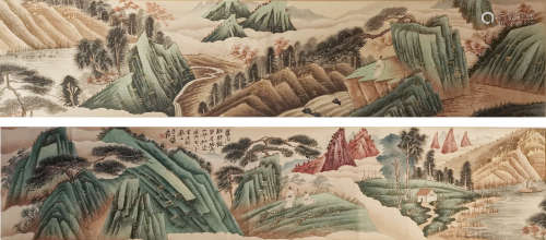 A Chinese Painting of Riverscape Signed Zhang Daqian