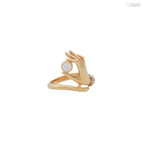 CARRERA Y CARRERA Ring "Hand" mit Brillanten,