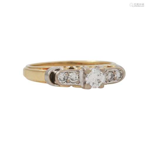 Ring mit Altschliffdiamant ca. 0,25 ct