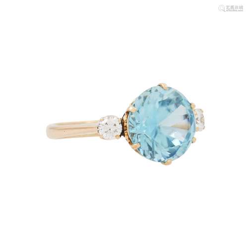 Ring mit blauem Zirkon ca. 5,3 ct