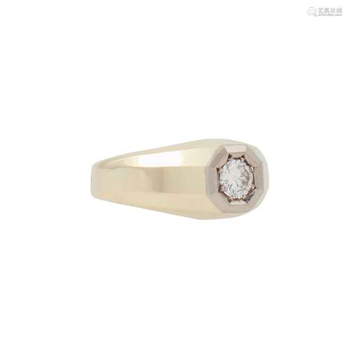 Ring mit Brillant ca. 0,35 ct,