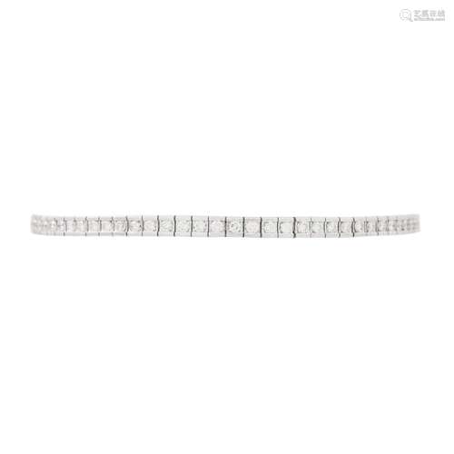 Rivière Armband mit Brillanten zus. ca. 2,1 ct,