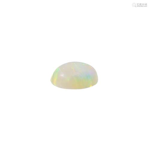 Weißer Opal 3,88 ct mit fantastischem Farbspiel,