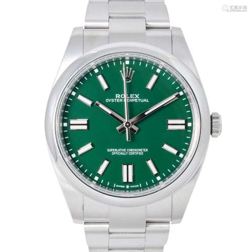 ROLEX Oyster Perpetual 41 "Grün", Ref. 124300-0005...