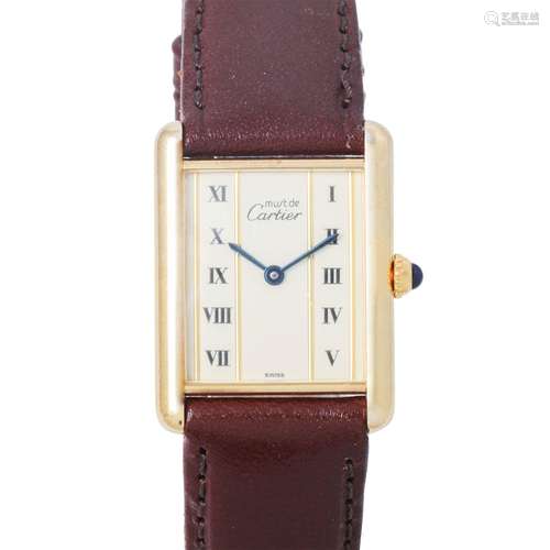 CARTIER Vintage Tank Vermeil, Ref. 590005. Armbanduhr. Ca. 1...