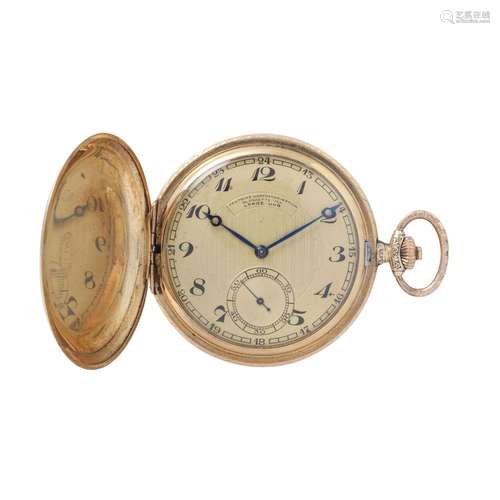 OLIW DUF LANGE UHR antike Savonette Taschenuhr. Ca. 1925-193...