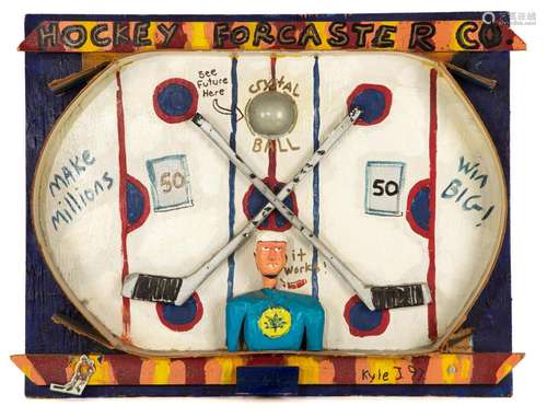 FOLK ART HOCKEY FORCASTER RINK BY KYLE