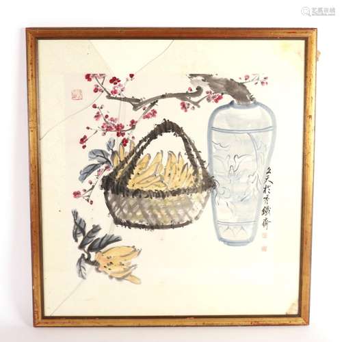 "NATURE MORTE ASIATIQUE"<br />
Lithographie cachet...