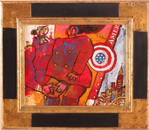 TABLEAU "AMERICA" de Théo TOBIASSE (1927-2012)<br ...