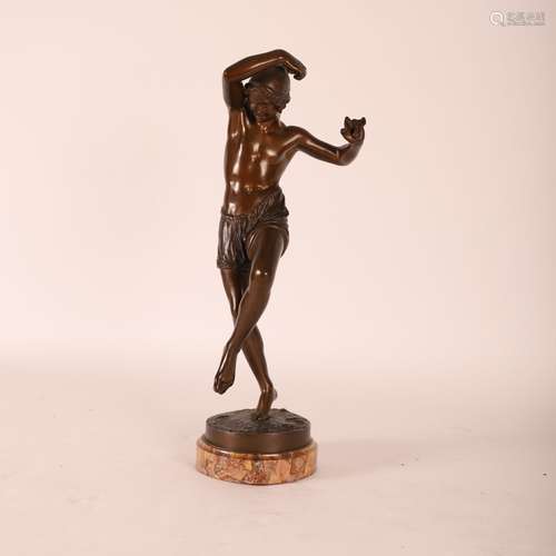 BRONZE "LE DANSEUR NAPOLITAIN" de Francisque Josep...