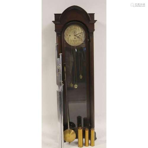 Charles Jacques 9 Tube Mahogany Grandfathers Clock