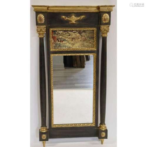 Vintage Carved And Gilt Decorated Mirror.