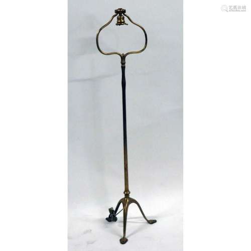 Tiffany Studios Gilt Bronze Harp Floor Lamp #423