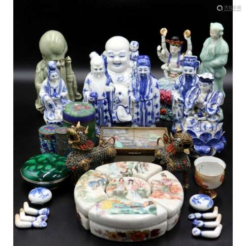 Large Grouping of Oriental Porcelain and Cloisonne