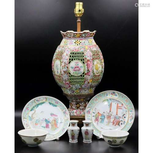 Collection of Chinese Famille Rose Porcelains.