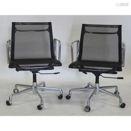 Pair of Eames Style Cerene Mesh Chairs.