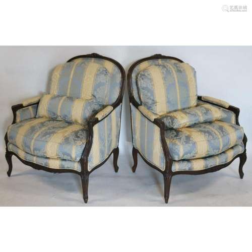 Beacon Hill Pair Of Louis XV Style Bergeres.