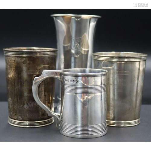 SILVER. (4) American and English Silver Cups.