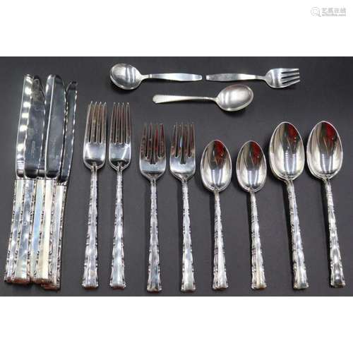 STERLING. 25 Pc. Lunt Madrigal Sterling Flatware.